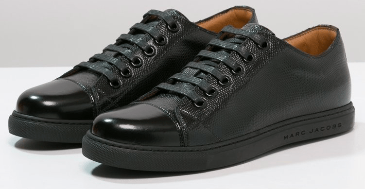 sorte sneakers i læder marc jacobs
